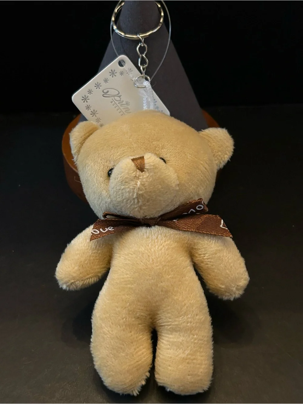 BUY 1 GET 1 FREE Cute Plush Bear 🐻 Keychains w/Brown 'Love' Ribbon Assorted
